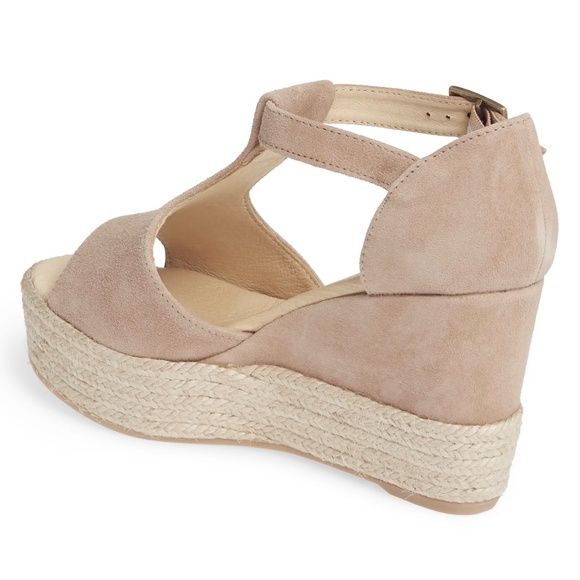 Cordani Elisa Taupe Suede Wedge Platform Espadrille Sandals MADE in SPAIN sz 39 - Picture 4 of 9